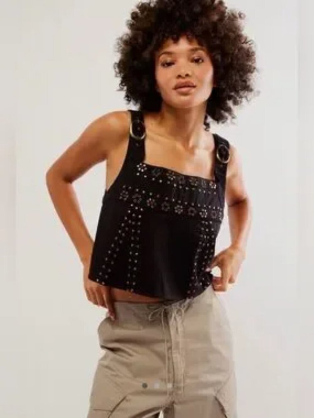 Used Free People Rikki Studded Top Sz M
